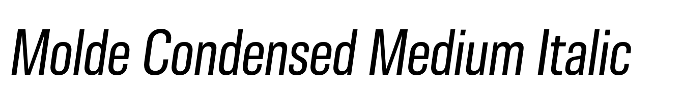 Molde Condensed Medium Italic